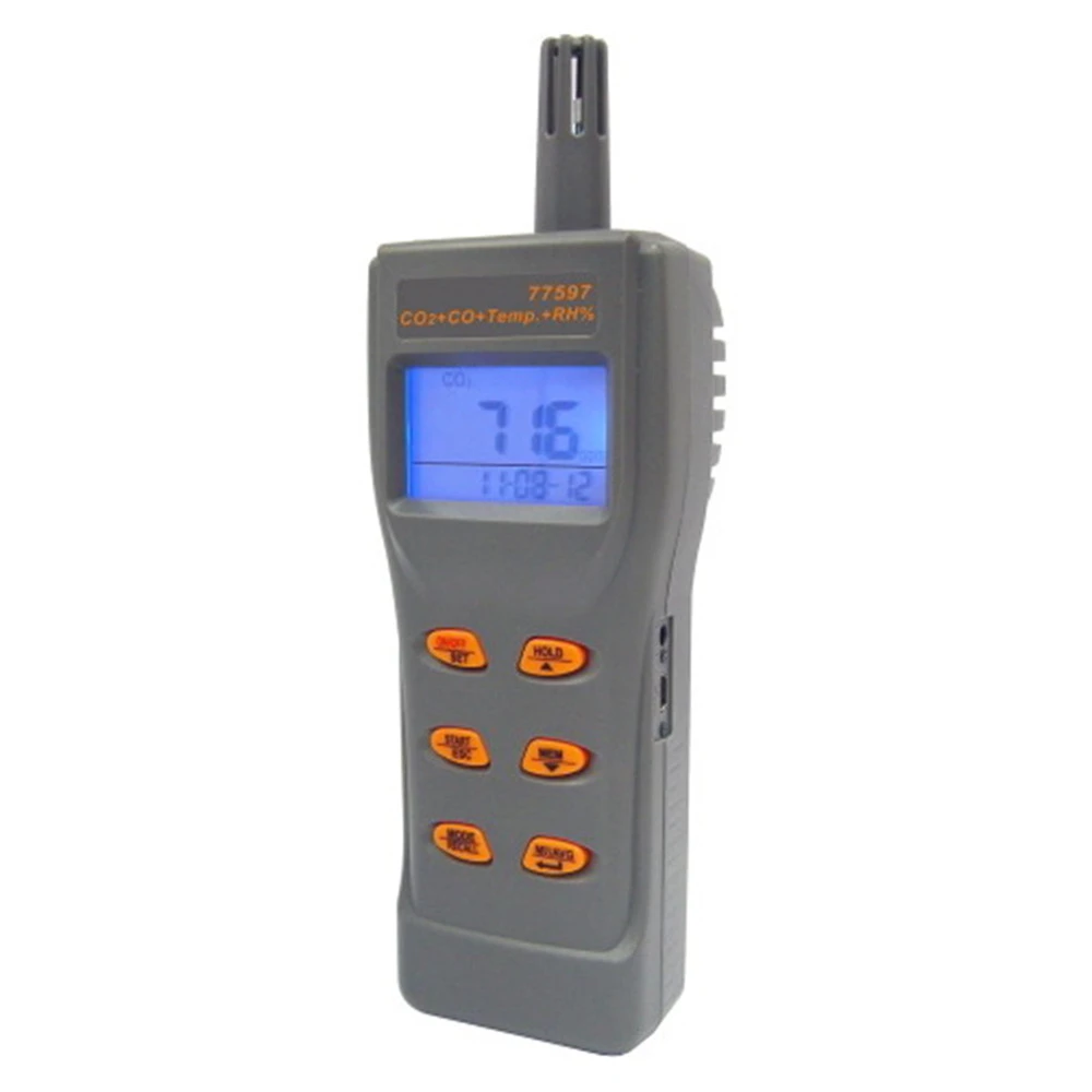Handheld Combo Carbon Dioxide Carbon Monoxide CO2/CO Detector CO2/CO/RH./Temperature Meter 99 Memory USB Output AZ77597