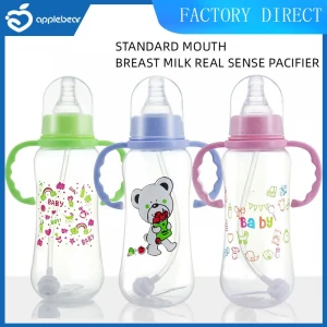 Handled Plastic Feeding Supplies PP Baby Bottle Manufacturer food grade Wholesale 280 ml