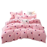 heart print Home Textile Bedding Set Duvet Cover Pillowcase bed Sheet set
