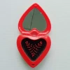 heart shape compact hairbrush with mirror