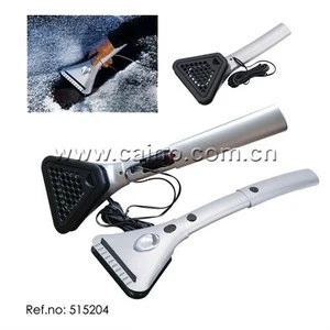 heated electric ice scraper with light