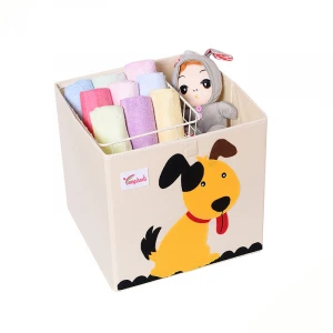 Heavy Duty Decorative Home Foldable Fabric Collapsible Clothes Kids Toys Storage Boxes Bins For Cloth Organizer