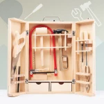 Hig quality wooden and metal tools set box for children