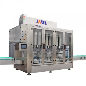 High-accuracy automatic upper weighing type flowing liquid filling machine