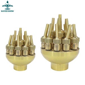 High quality and competitive price brass adjustable three flower nozzle dry deck fountain nozzle