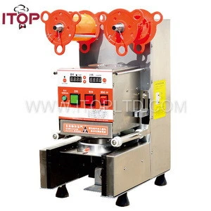 High quality Automatic induction plastic cup sealing machine Cup Sealer Machine for Bubble Tea, Boba Milk Tea,PP, PE,PC