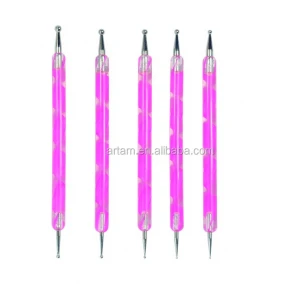 High Quality Deep Pink Nail art dotting tools