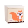High Quality Foldable Oxford Cloth Cute Animal Storage bin PP board with Lid Kids Toy Storage Box