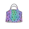 High quality girls crossbody bag shoulder custom made pu leather geometric luminous women handbags
