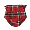 High Quality Multicolor Flannel Fabric Kids Baby Bummies Lattice Pattern Baby Girls High Waist Pleated Bloomers