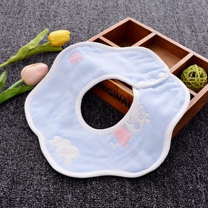 High Quality Soft Ruffle Cycling Newborn Baby Bib For Drooling and Teething