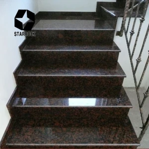 High quality tan brown granite  stairs,stone stair