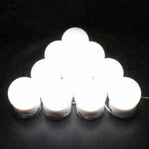 Hollywood Style White makeup  Mirror Lights 10 LED Bulbs Kit Led Mirror Light With Bathroom