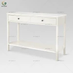 Home furniture white wood modern buffet cabinet sideboard with showcase