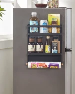Home storage refrigerator folding racks and holders
