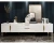 Import Hong Kong-style light luxury post-modern simple TV ark tea table combination sitting room lacquer black and white cabinet from China