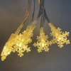 Hot Factory 10CT LEDs Warm White Snowflake Sharp String Lights For Christmas Winter Party Decoration