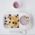 Import hot sale 5 piece promotion gift cartoon custom bamboo fiber kids dinner plate set with dividers from China