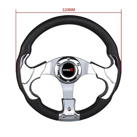 Hot sale auto spare parts pu material 320mm steering wheel with speakers