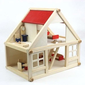Hot sale DIY wooden doll house furniture toys