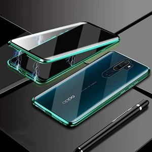 Hot Sale Magnetic Phone Case for OPPO A9 Double-Sided Tempered Glass with Built-in Screen Protector 360 Full Body Protecting