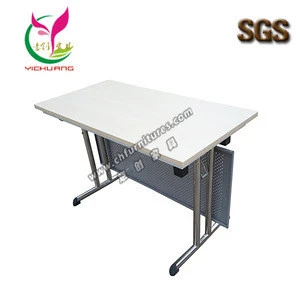 Hot sale melamine table top 3 years guarantee period folding rectangle conference meeting table YC-T189