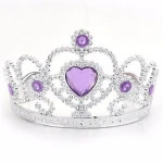 Hot sell kids birthday party princess Halloween frozen plastic crystal tiara