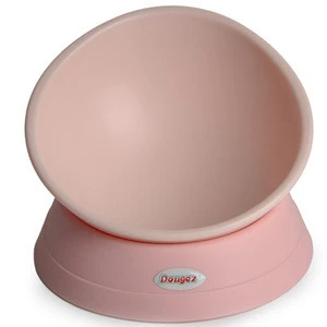 Hot selling best quality Japanese pink personalized 360 degree Cat Dog bowl angle convenient tilting anti-skid pet bowl