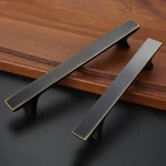 Hot Selling Black Gold Furniture Handles Door Handles Cabinet Handle Iron Home Office Modern Strong Customization