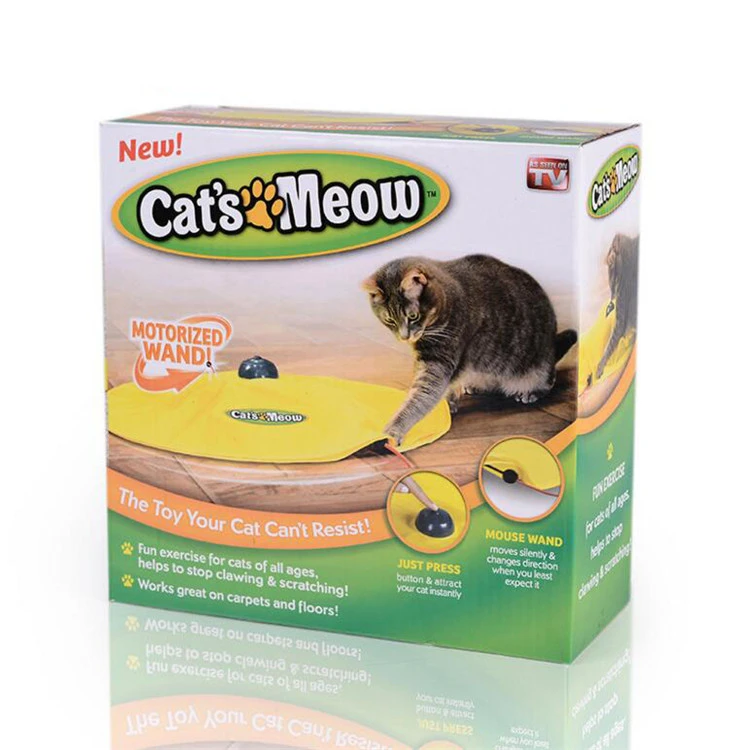 Hot Selling Cat Meow Undercover Motorized Wand Electronic Cat Toy