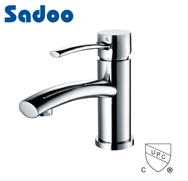 Hot Selling CUPC Solid Brass Chrome Plated or Brushed Nickel Single Handle Lavatory Mixer