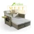 Import Hot Selling Dimensions Double Outdoor Plastic Rattan Beach Sun Lounger from China