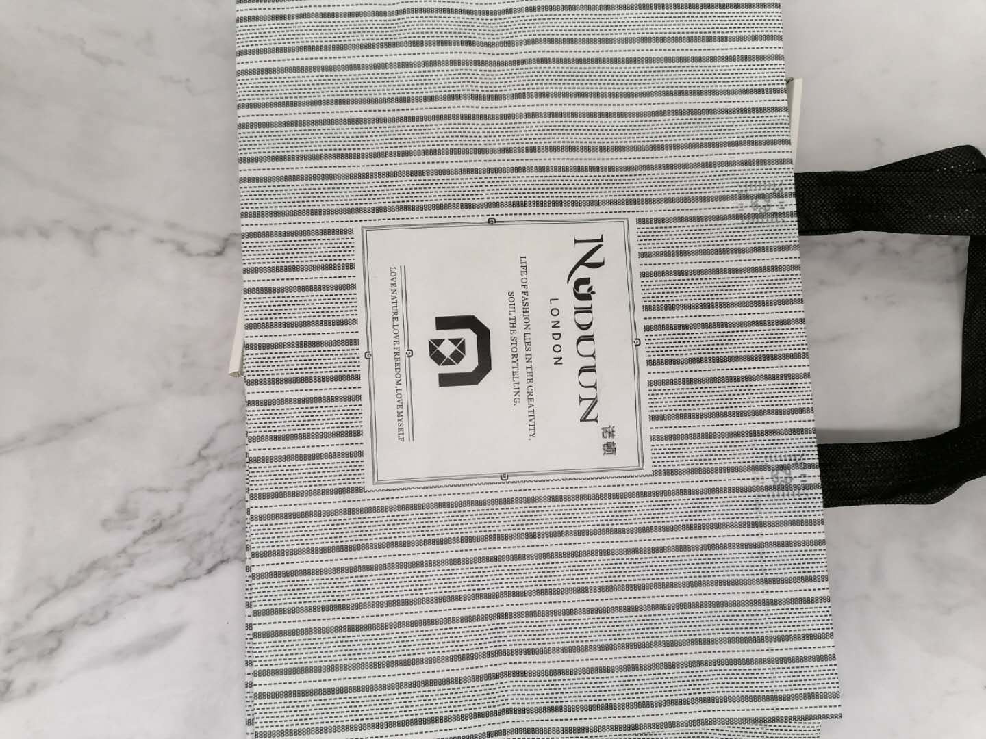 Hotel Guest amenity custom logo shopping bag
