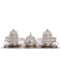 Hotsale wholesale turkish tea coffee set Diamond coffee set inlaid by crystal