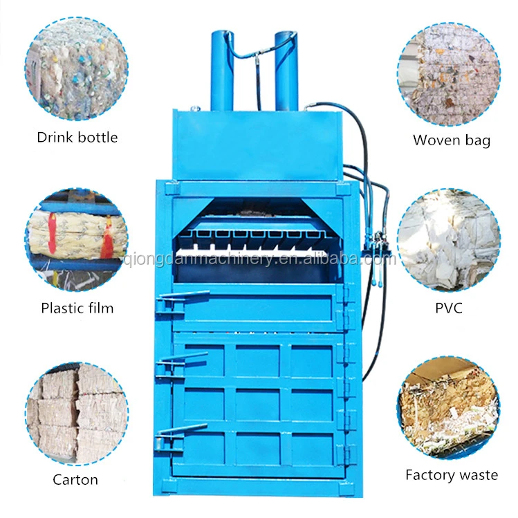 Hydraulic vertical carton compress baler machine plastic baler machine waste baling machine with good price