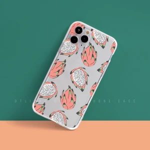 In stock various cute fruit pattern printed clear tpu material anti fall cellphone casing phone case for i phone 11