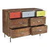Indian Industrial Handmade Wooden Chest Of Drawers Living Room Cabinet