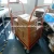 Industrial container cages trolleys, foldable warehouse storage roll container trolley