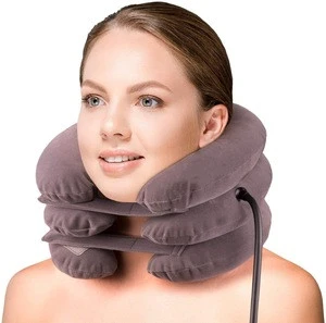 Inflatable Cervical Neck Traction Device &amp; Collar Brace Best for Neck Support &amp; Instant Relief for Chiropractic