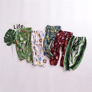 INS1338 factory supplier cheap price summer wear printed thin design baby pants