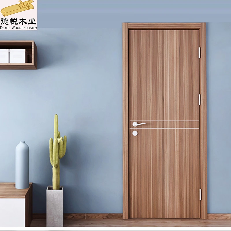 Interior simple style solid wood bedroom door new design  composite paint-free door main door