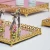 Import Iron Lace Tray Dessert Table Food Display Wedding Party Ceremony Mirror Surface Gold High Foot Stand Set from China