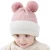 Import Ivy40249A Pom pom design fleece lined scarf ear flap hood skull integrated bib face windproof cute wool hat from China