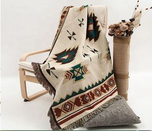 Jacquard tapestry throw,custom design blanket, 100%cotton