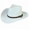 JAKIJAYI white paper straw cowboy hat for girls