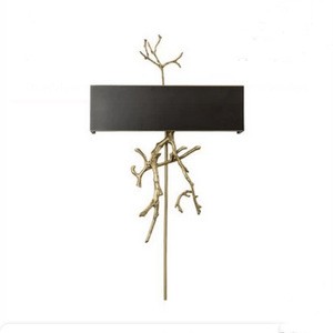 JC Lighting Bronze wall sconces in modern in door black wall lamp metal shade with brass branches for United states