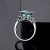 Import Jewelry 925 Silver Aquamarine Ring Women Wedding Band Aqua blue Rings Size 6-10 from India