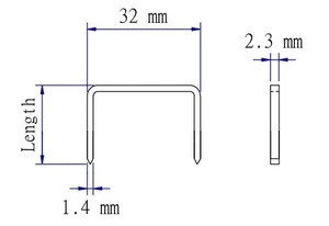 Jumbo Stapler for Carton Packing Air nailer JCS3228