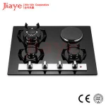 JY-EG4003 cooking appliances 1 electric burner and 3 lpg/ng gas burner