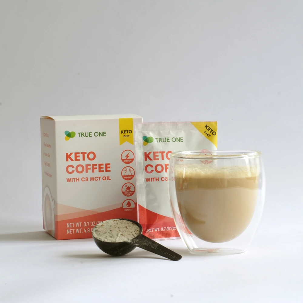Ketogenic fat burning nutrition coffee powder sachet